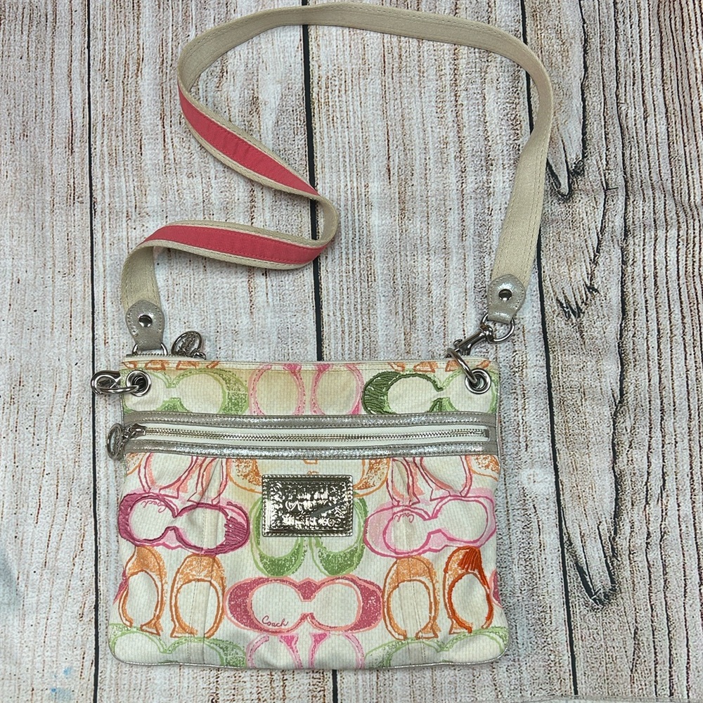 Coach Poppy Satchel Hobo Crossbody Bag